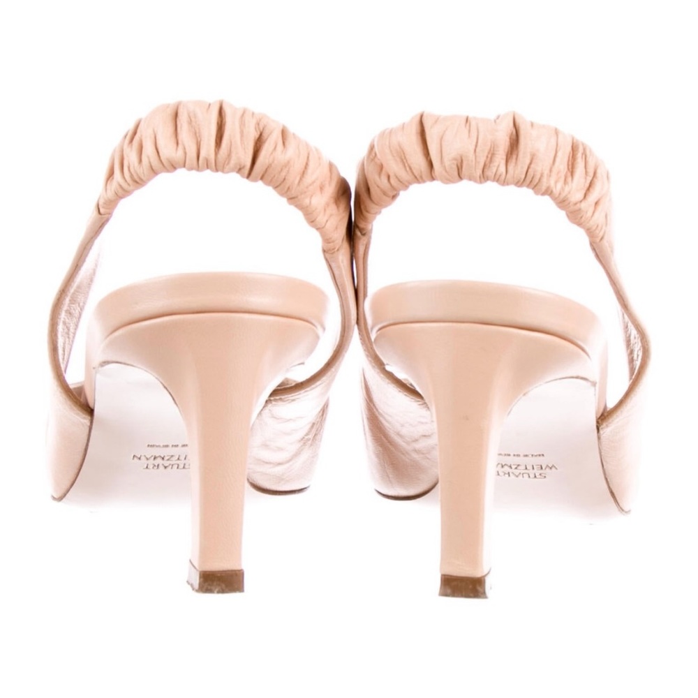 Stuart Weitzman Leather Slingback Pumps 8.5 Narrow - Picture 5 of 5